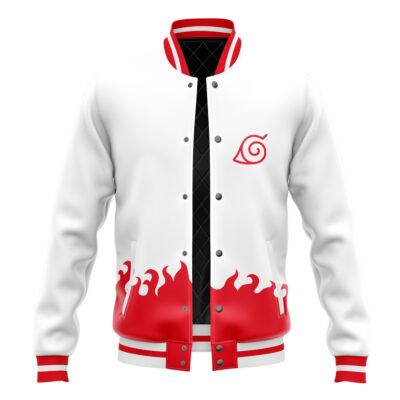 4th Hokage Naruto Varsity Jacket FRONT Mockup - Anime Jacket UK Store