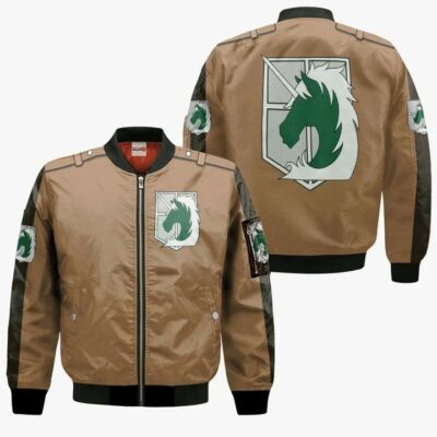 AOT Military Police Attack On Titan Anime Manga 3D Bomber - Anime Jacket UK Store