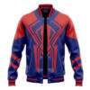 Across The Spider Verse 2099 S Varsity Jacket FRONT Mockup - Anime Jacket UK Store