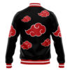 Akatsuki Pattern Naruto Varsity Jacket BACK Mockup - Anime Jacket UK Store