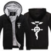 Anime Fullmetal Alchemist Hoodie Jacket Coat Winter Fleece Thick Warm Sweatshirts Long Sleeve Plus Size - Anime Jacket UK Store