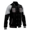 Anti Kaiju Defense Force KN8 Varsity Jacket F LEFT Mockup - Anime Jacket UK Store