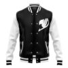 Black Fairy Tail Varsity Jacket FRONT Mockup - Anime Jacket UK Store
