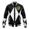Black Ranger MMPR Varsity Jacket FRONT Mockup - Anime Jacket UK Store