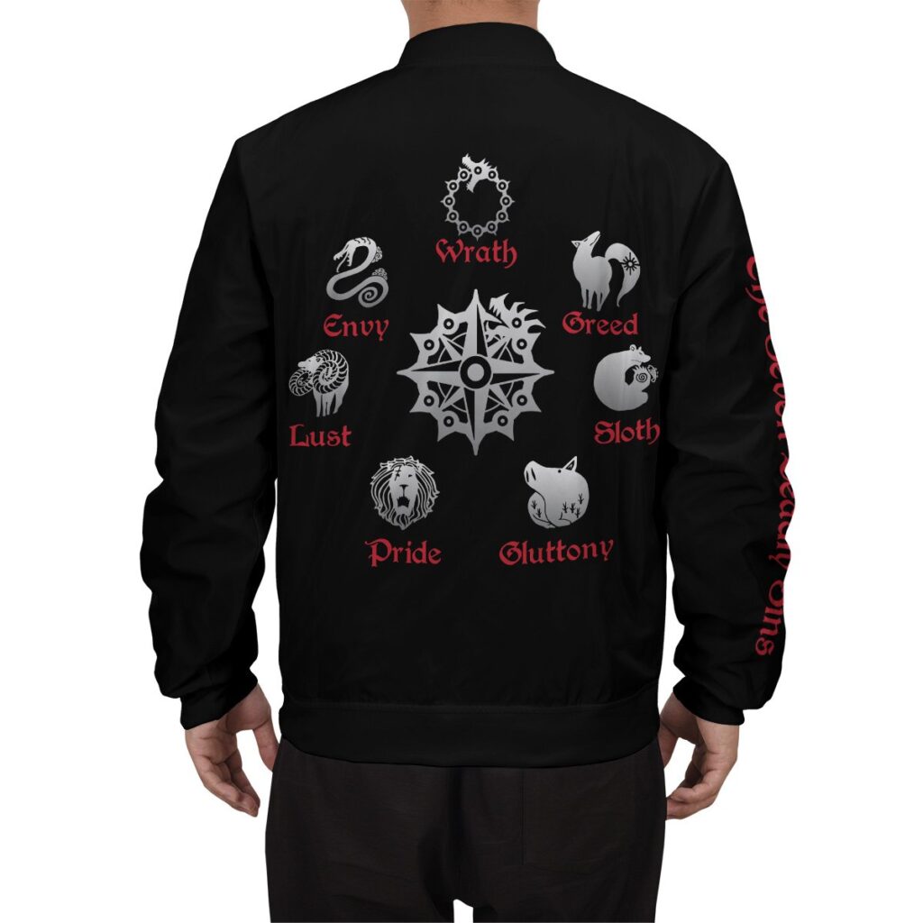 BomberJacketISevenDeadlySins 08 boymodelback - Anime Jacket UK Store