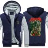 Dorohedoro Metal Hoodies Jacket Mens Anime Novelty Thick Fleece Warm Zipper Coat Sweatshirt Male Oversized Clothing 3 - Anime Jacket UK Store