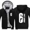 Dropshiping Winter Rainbow Six Siege Jacket Baseball Unisex Wool Liner Fleece Hoodie Thick zipper Sweatshirt For 4 - Anime Jacket UK Store