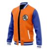 Goku Pattern DBZ Varsity Jacket F RIGHT Mockup - Anime Jacket UK Store