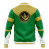 Green Ranger MMPR Varsity Jacket BACK Mockup - Anime Jacket UK Store