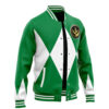 Green Ranger MMPR Varsity Jacket F LEFT Mockup - Anime Jacket UK Store