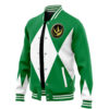 Green Ranger MMPR Varsity Jacket F RIGHT Mockup - Anime Jacket UK Store