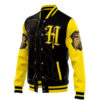 Hogwarts Legacy Hufflepuff V2 HP Varsity Jacket F RIGHT Mockup - Anime Jacket UK Store
