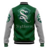 Hogwarts Legacy Slytherin HP Varsity Jacket BACK Mockup - Anime Jacket UK Store