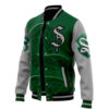 Hogwarts Legacy Slytherin HP Varsity Jacket F RIGHT Mockup - Anime Jacket UK Store