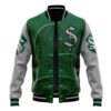 Hogwarts Legacy Slytherin HP Varsity Jacket FRONT Mockup 1 - Anime Jacket UK Store
