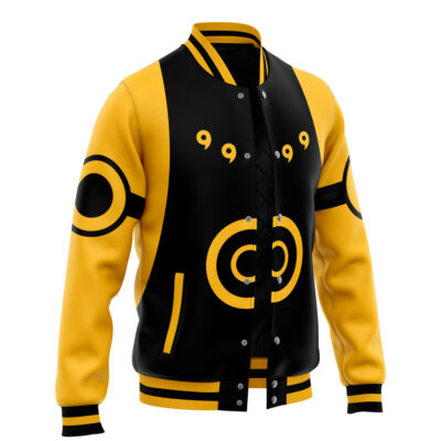 Naruto Kyuubi Mode Naruto Varsity Jacket F LEFT Mockup - Anime Jacket UK Store
