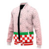 Nezuko Kamado Pattern DS Varsity Jacket F RIGHT Mockup - Anime Jacket UK Store