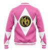 Pink Ranger MMPR Varsity Jacket BACK Mockup - Anime Jacket UK Store