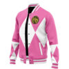 Pink Ranger MMPR Varsity Jacket F RIGHT Mockup - Anime Jacket UK Store