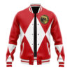 Red Ranger MMPR Varsity Jacket FRONT Mockup - Anime Jacket UK Store
