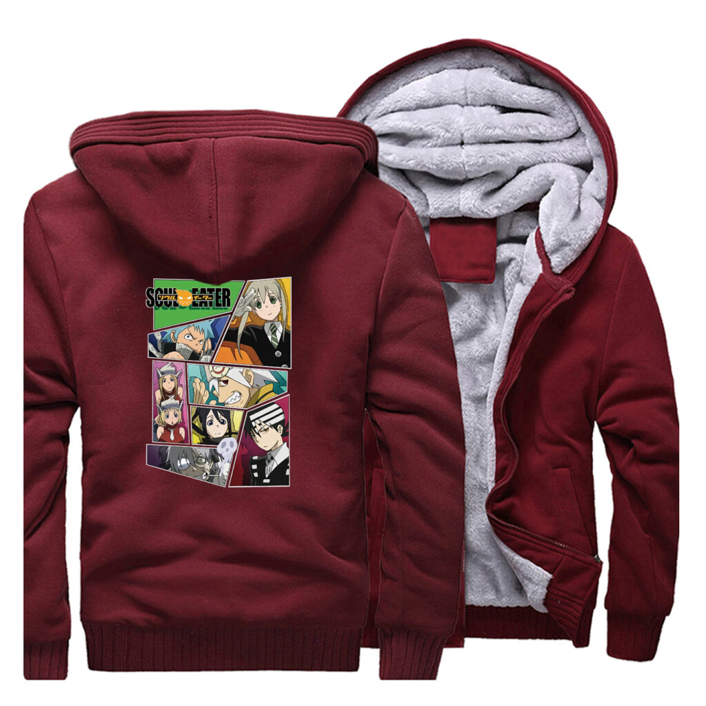 Soul Eater Black Star Print Japan Anime Men Sweatshirt 2019 Autumn Winter Warm Fleece High Quality - Anime Jacket UK Store