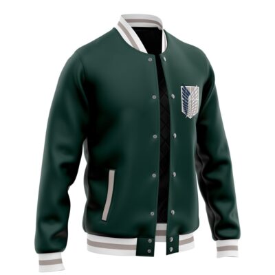 Survey Corps AOT Varsity Jacket F LEFT Mockup - Anime Jacket UK Store
