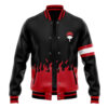 Uchiha Symbol Naruto Varsity Jacket FRONT Mockup - Anime Jacket UK Store