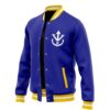 Vegeta V1 Pattern DBZ Varsity Jacket F RIGHT Mockup - Anime Jacket UK Store