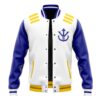 Vegeta V2 Pattern DBZ Varsity Jacke FRONT Mockup - Anime Jacket UK Store