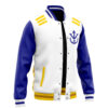 Vegeta V2 Pattern DBZ Varsity Jacket F LEFT Mockup - Anime Jacket UK Store