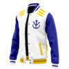 Vegeta V2 Pattern DBZ Varsity Jacket F RIGHT Mockup - Anime Jacket UK Store