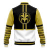 White Ranger MMPR Varsity Jacket BACK Mockup - Anime Jacket UK Store