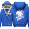 Winter Jackets and Coat Fairy Tail hoodie Anime Luminous reflect light Thick Zipper Men Sweatshirts - Anime Jacket UK Store