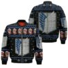 attack on titan shirt scout ugly christmas anime manga 3d bomberyayzx - Anime Jacket UK Store
