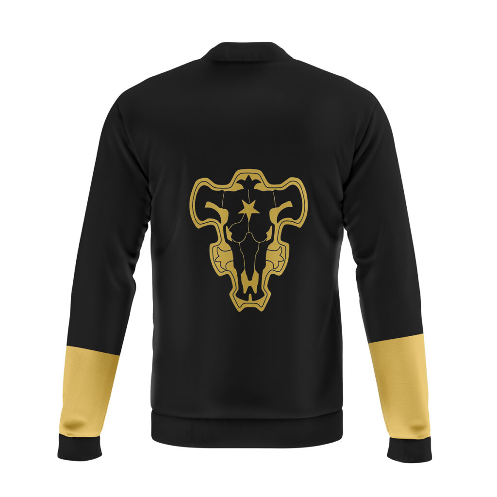 black bulls black clover casual bomber jacket - Anime Jacket UK Store