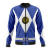 blue ranger mighty morphin power rangers casual bomber jacket p53up - Anime Jacket UK Store
