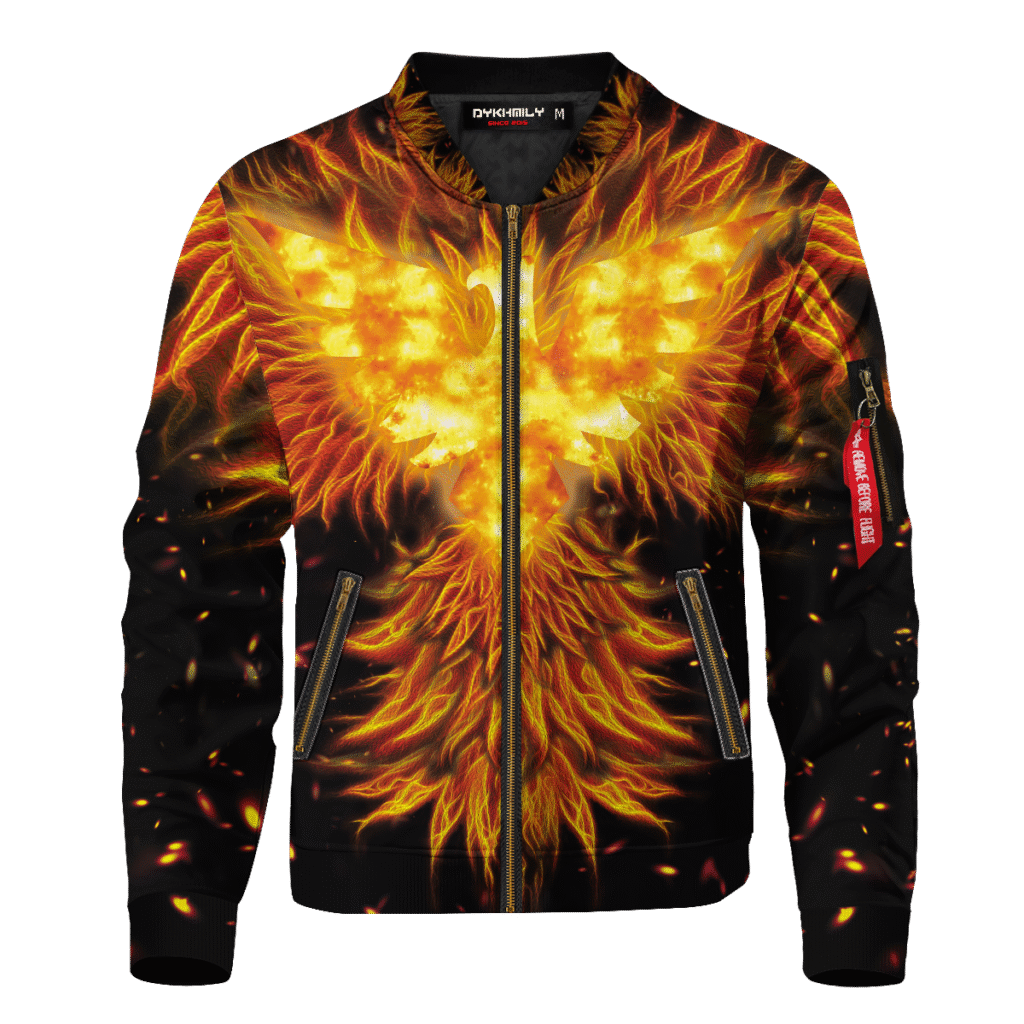 dark phoenix flame bomber jacket 615201 - Anime Jacket UK Store