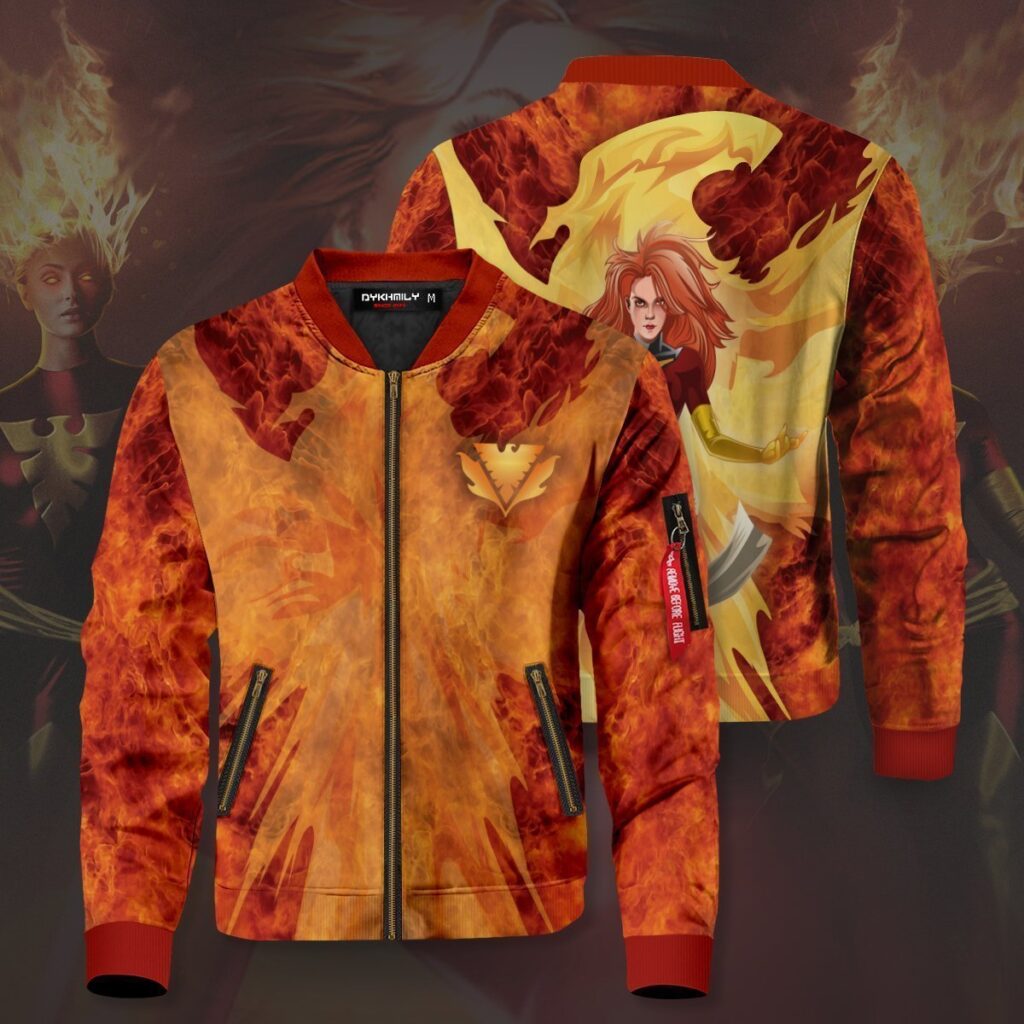 dark phoenix jean bomber jacket 647507 - Anime Jacket UK Store