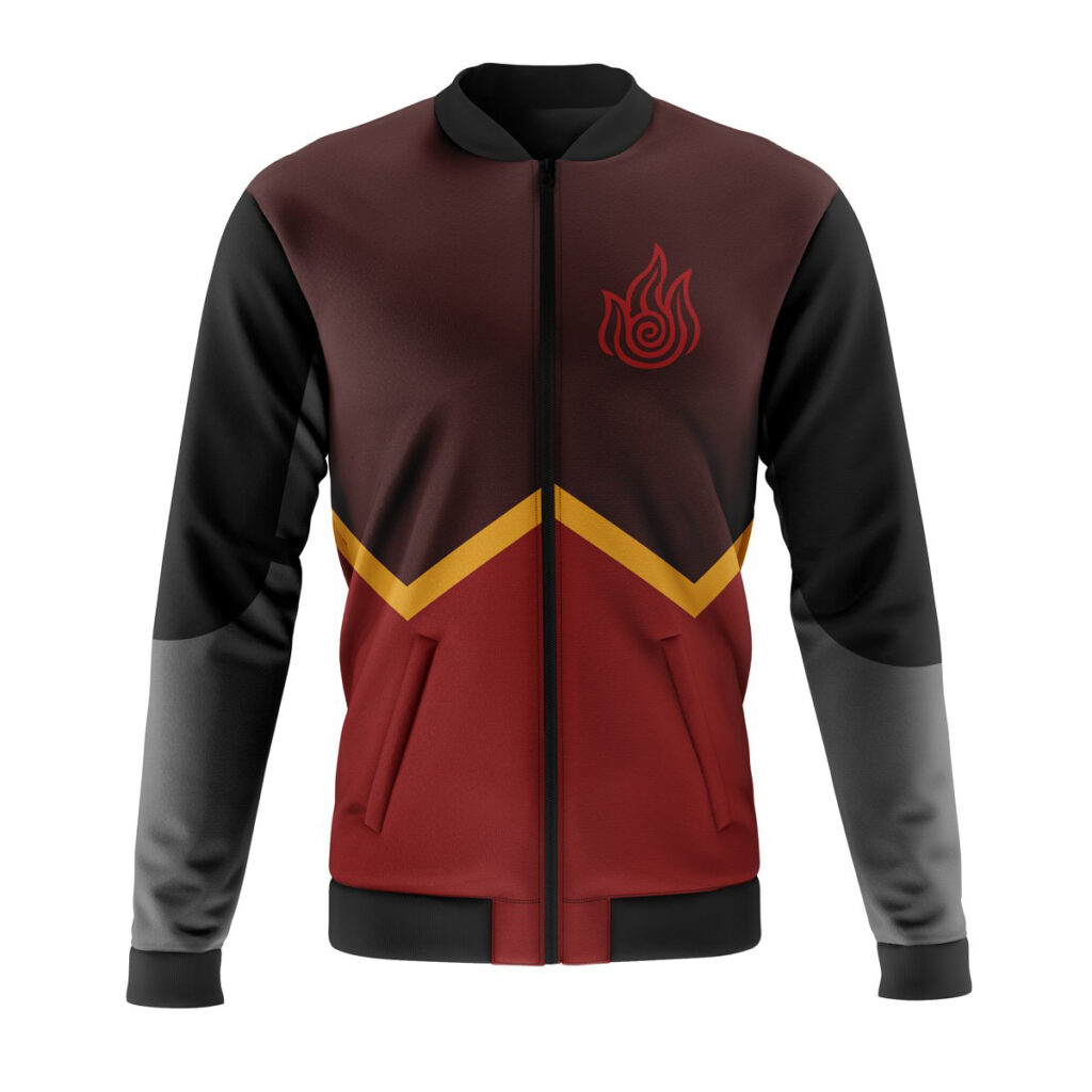 firebenders avatar casual bomber jacket 0405b - Anime Jacket UK Store
