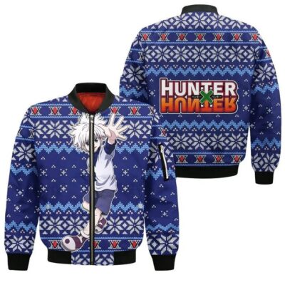 killua ugly christmas hunter x hunte anime manga 3d bomberbviyy - Anime Jacket UK Store