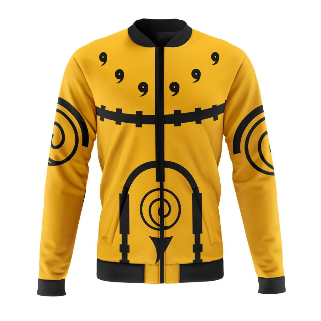 kyuubi mode naruto casual bomber jacket - Anime Jacket UK Store