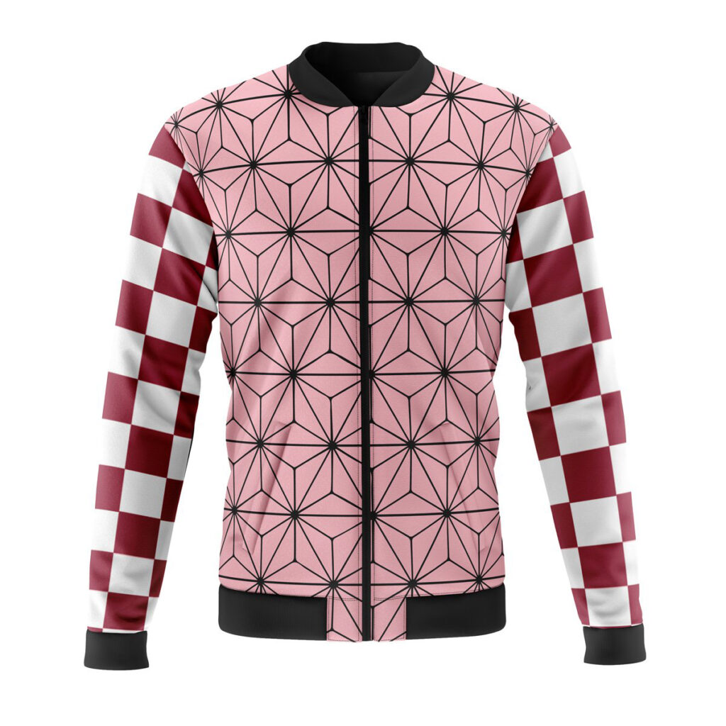 nezuko kamado demon slayer casual bomber jacket j9f13 - Anime Jacket UK Store