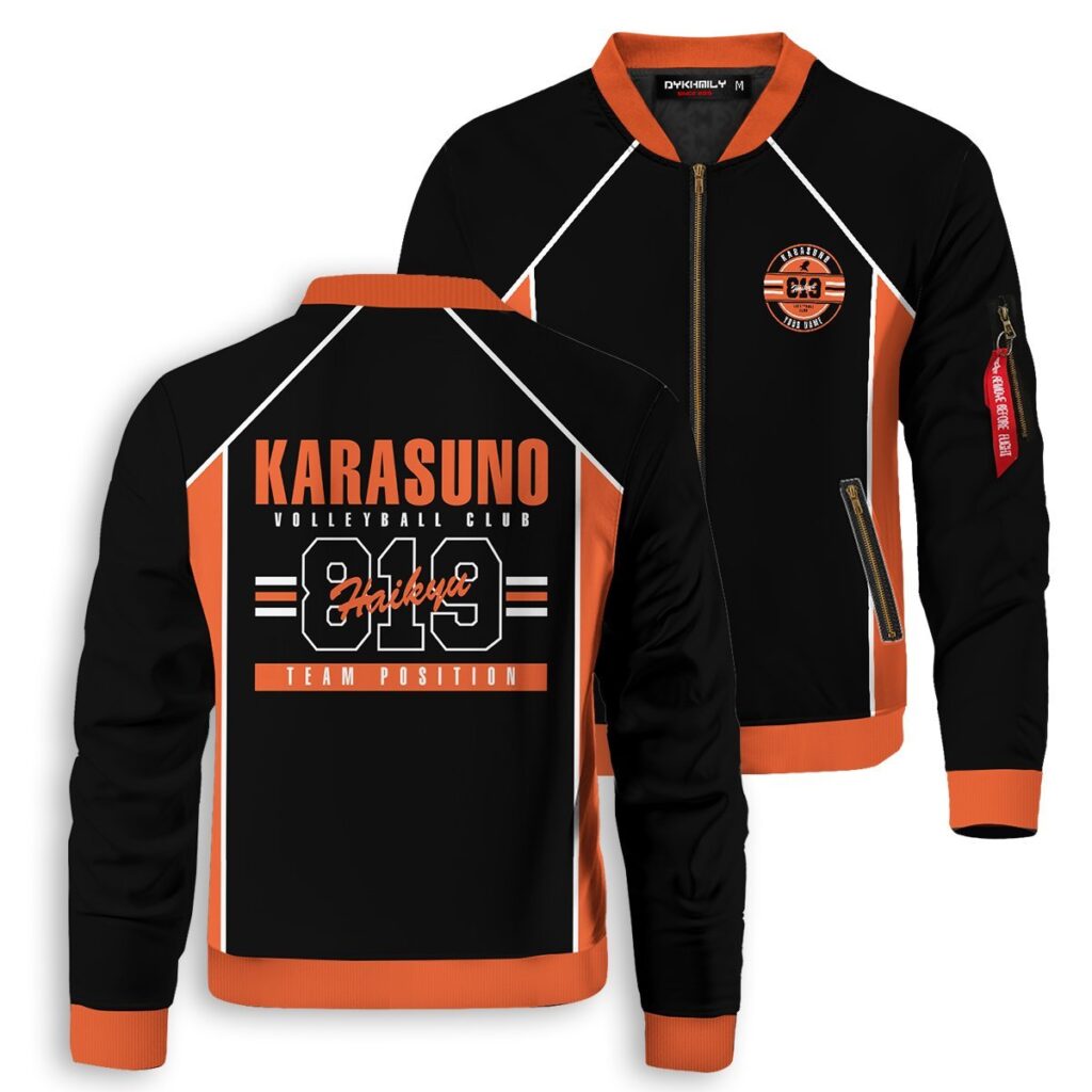 personalized 819 karasuno bomber jacket 100920 - Anime Jacket UK Store