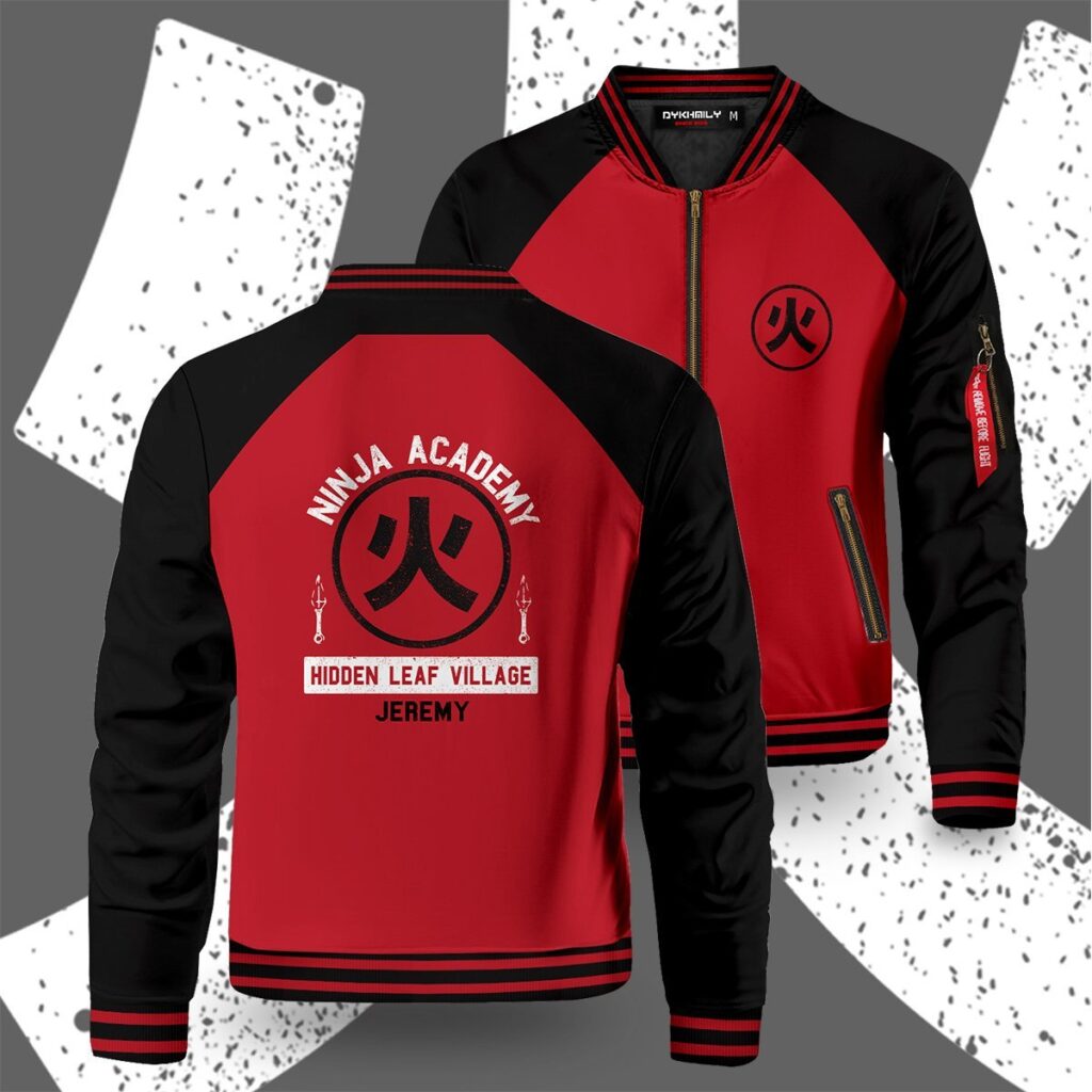 personalized ninja academy bomber jacket 285458 - Anime Jacket UK Store