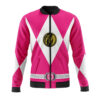 pink ranger mighty morphin power rangers casual bomber jacket xrd9t - Anime Jacket UK Store