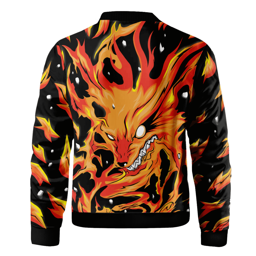 raging kurama bomber jacket 507426 - Anime Jacket UK Store