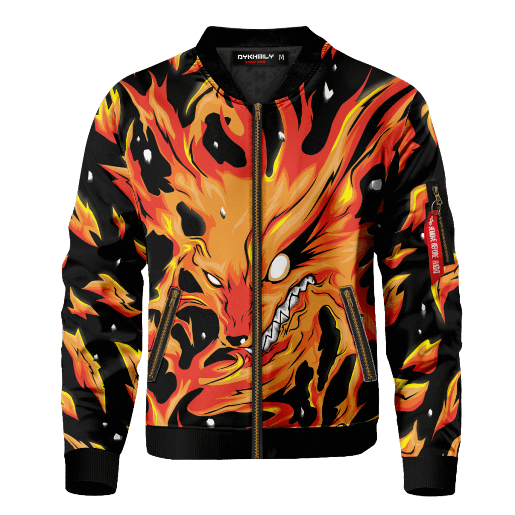 raging kurama bomber jacket 604956 - Anime Jacket UK Store