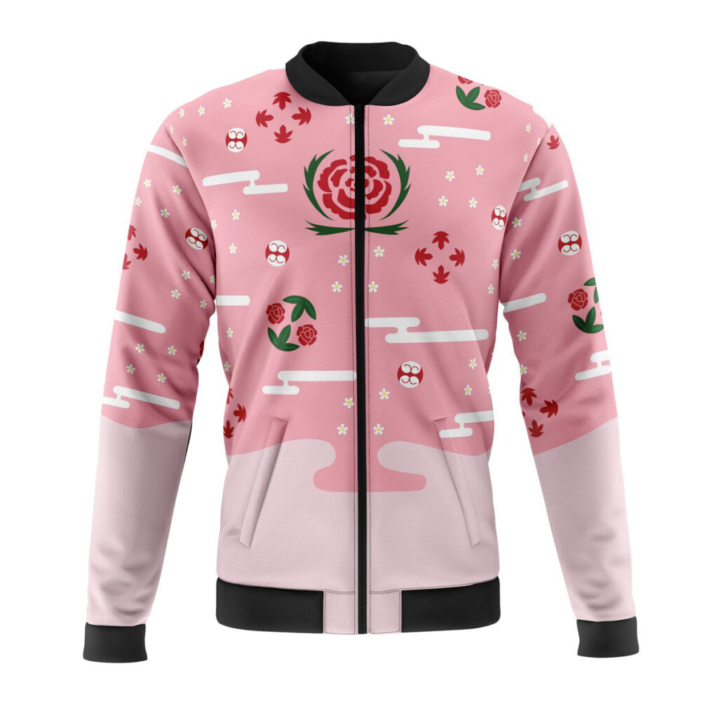 shunsui kyoraku bleach casual bomber jacket qehsf - Anime Jacket UK Store