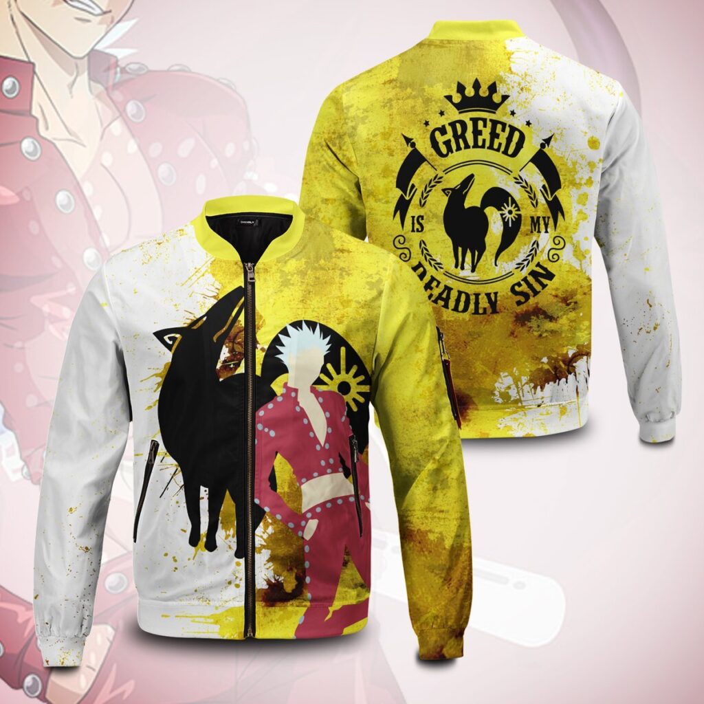 sin of greed bomber jacket 384207 - Anime Jacket UK Store