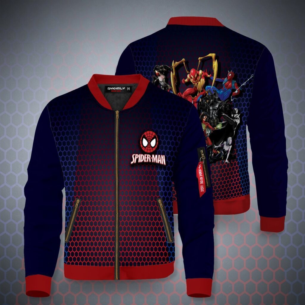 spiderman multiverse bomber jacket 650161 - Anime Jacket UK Store